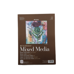 Strathmore A4 Pad Mixed Media (22.9X30.5 CM x 15 sheets) 300 g/m2 natural white paper color 400 Series Heavyweight (12*9 IN)